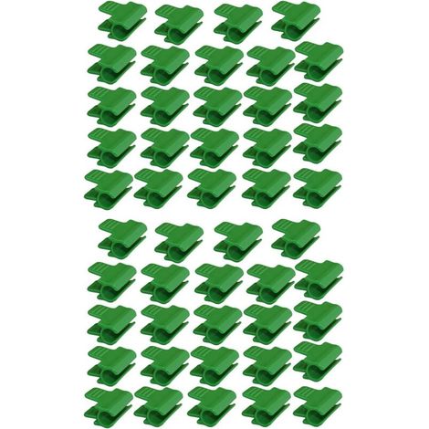 48 pezzi fascette stringitubo da giardino, raccordi per pellicole da capanno da giardino, diametro esterno 16 mm, picchetti per piante, fascette in plastica per serre, verde