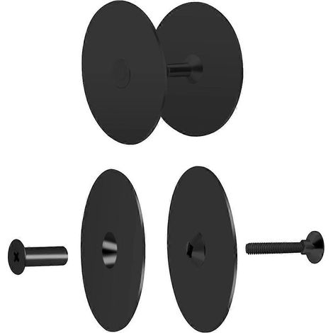 Lot de 2 cache-trous de poignée de porte en acier inoxydable, 6,7 cm (2-5/8 po), noir (1/5)