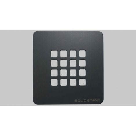 Griglia inox per piatto doccia ultraflat - antracite - misura 12,5x12,7 cm