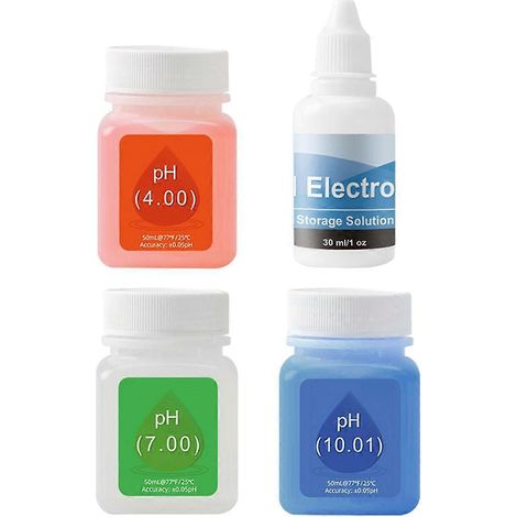 Solution d'étalonnage pour pH-mètre 4,0 7,0 10,01 Solution d'étalonnage pour stylos pH Liquides pour sondes d'étalonnage du pH (1/5)