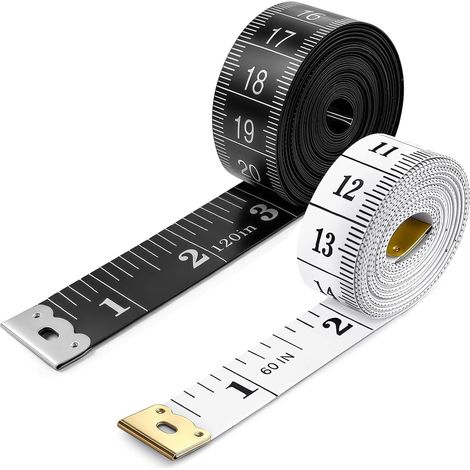 2pcs Double-Sided Tailor's Tape Measures, 60inch/150cm & 120inch/300cm Tailor's Tape Measure, Flexible Double-Sided Measuring Tape, for Body Measurements, Sewing, Chest Measurement (1/5)