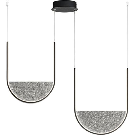Suspension LED design dimmable Lotus 2 - Noir (1/2)