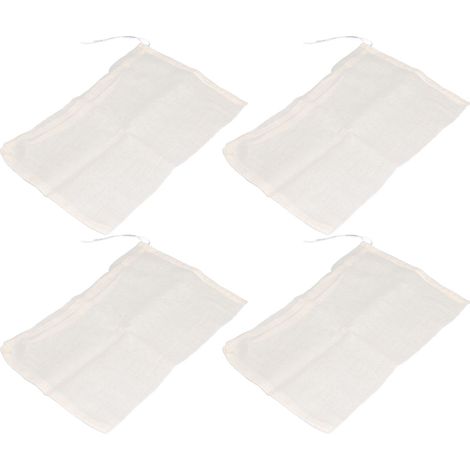 Wiederverwendbarer Baumwollgazebeutel mit Kordelzug, 20 x 30 cm, 50er-Packung. Ideal für Aufgüsse, Gewürze, Kräutertees, Kräuter, Abkochungen, Filtration und Brühen. (1/5)