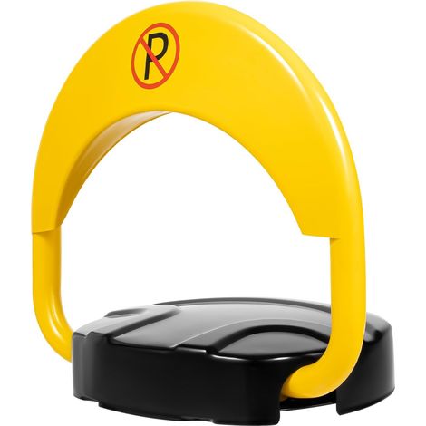 Antivol de stationnement télécommandé IP67, frein de stationnement pliable en acier, capacité de charge 2 tonnes, jaune et noir, pour résidence, hôtel, aéroport, gestion du parking (1/5)