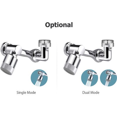 Rubinetto con filtro antispruzzo girevole a 1080 gradi, universale, per cucina, bagno, prolunga per l'acqua, spruzzatore, prolunga per lavello, dispositivo per il lavaggio delle mani. (1/5)