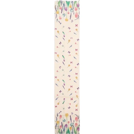 Waschbare, rechteckige Tischdecke mit Blumenmuster, 180 x 30 cm, wasserdicht und reißfest, für Veranstaltungen (1/5)