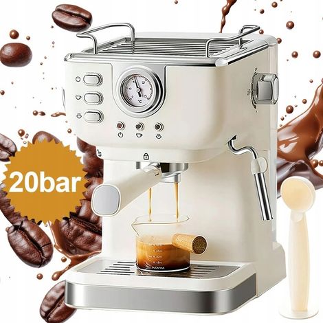 Automatische Kaffeemaschine mit Druckfunktion (20 bar, 1350 W, 1,5 l) + Milchaufschäumer