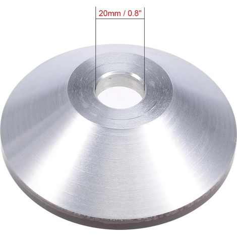 Meule diamantée en forme de coupelle 100x32x20mm grain 240 en alliage d'aluminium avec carbure (1/3)