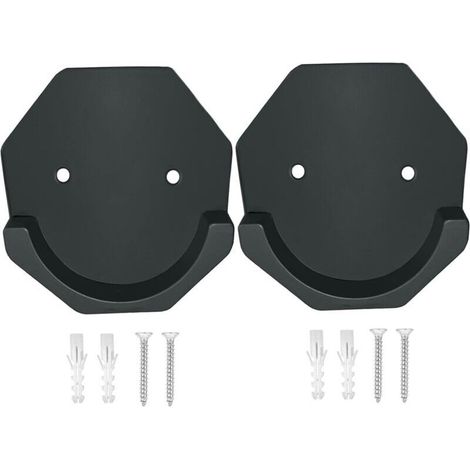 Supports de tringle de douche adhésifs imperméables pour mur Charge maximale de 22,7 kg, support de tige de douche Support de tige de douche sans glissement, lot de 2 (tige non incluse) (1/4)