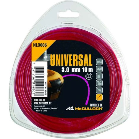 Filo Decescpugliatore 3 mm x 10 m in Nylon Universale McCulloch NLO006