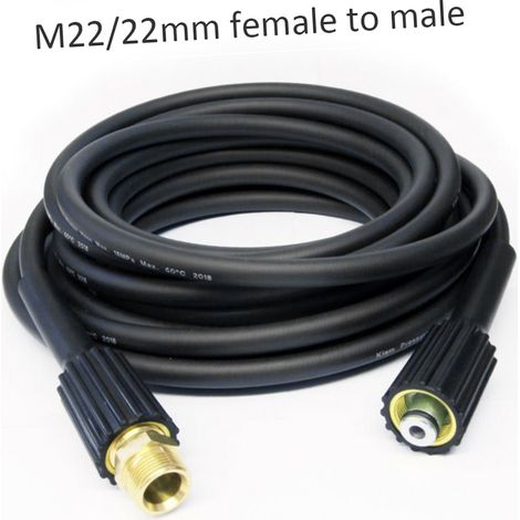10m d'extension de tuyau k Série haute pression Rondeuse M22 Connecteur Femelle à mâle (1/5)