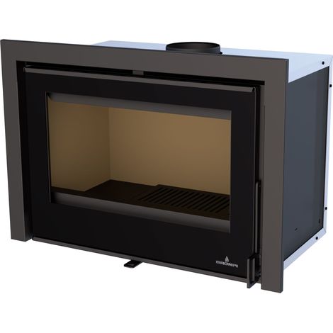 Insert à bois ventilé canalisable - BRONPI Rioja Vision 13 kW  Porte fonte - avec vitre sérigraphiée