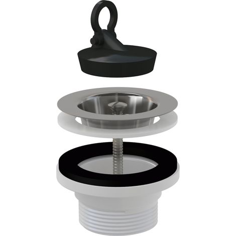 Desagüe de fregadero de 6/4", colador de acero inoxidable DN70 (1/3)