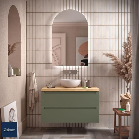 Armoire murale MONTERREY 1000 2 tiroirs métalliques avec fermeture douce GREEN FOREST 997 x 540 x 450 mm (1/4)