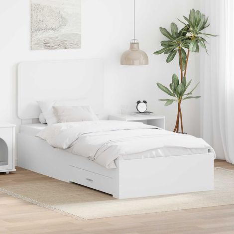 Struttura del letto Bianco 90 x 190 cm Legno ingegnerizzato vidaXL (1/5)