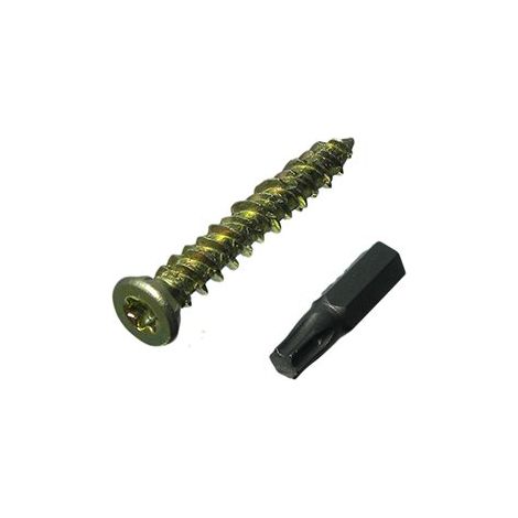 Lot de 100 vis pour cadre de porte fenêtre + capuchons 7,5 mm 112 mm + embout Torx (1/2)