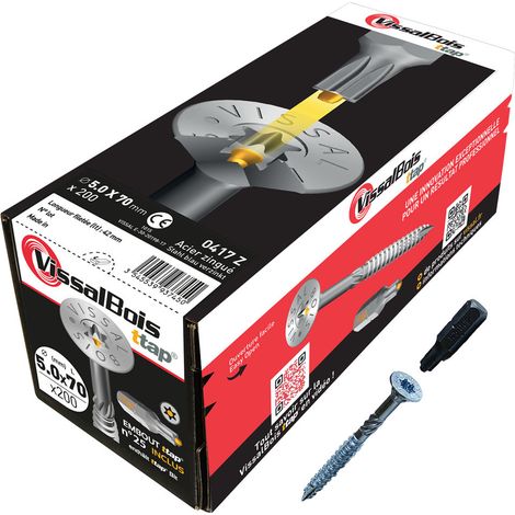 Boite de 200 Vis Agglo ttap filetage Partiel Zinguée Torx25 diam 5 mm (1/5)