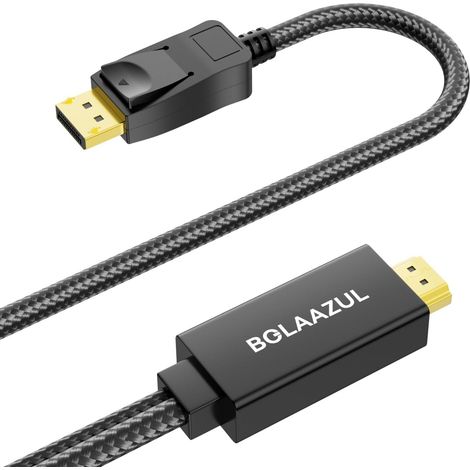 Câble Adaptateur Actif HDMI 4K vers DisplayPort 1.2 Conversion Source HDMI vers Moniteur DisplayPort - Unidirectionnel Mâle/Mâle - Pour PS3/PS4/Téléviseur/Moniteur/Projecteur (1/5)