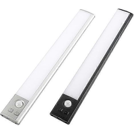 Éclairage sous meuble avec détecteur de mouvement LED, 54 LED, lampe de placard ultra-mince et rechargeable (2500 mAh), éclairage magnétique, kit d'éclairage sans fil LED 350 lm. (1/5)
