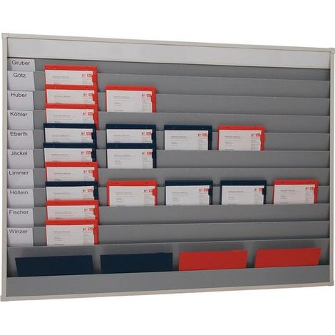 Tableau d’organisation H1282xl1580xP78 mm 10 rails gris