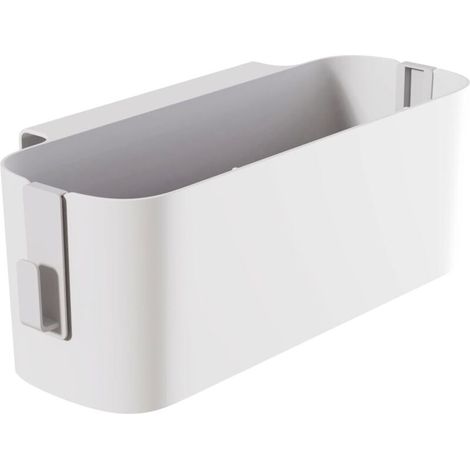 Bardusch-Panier suspendu chevet blanc, rangement télécommande/téléphone/magazine. (1/4)