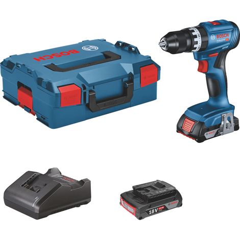 Trapano a percussione a batteria Bosch GSB 18V-45 2x 2,0Ah + caricabatterie in L-BOXX 136 (1/10)