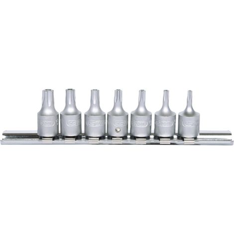1/4" Serie di bussole p.viti 5 punte c.foro,7 pzTS10-TS40 (1/3)