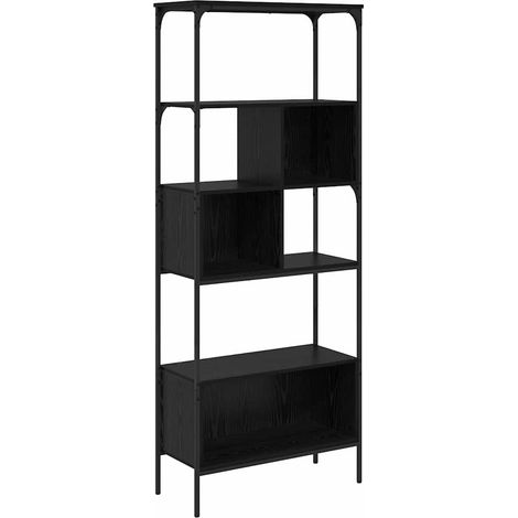 Maison Exclusive - Bücherregal Schwarz Eichen-Optik 76 x 33 x 188