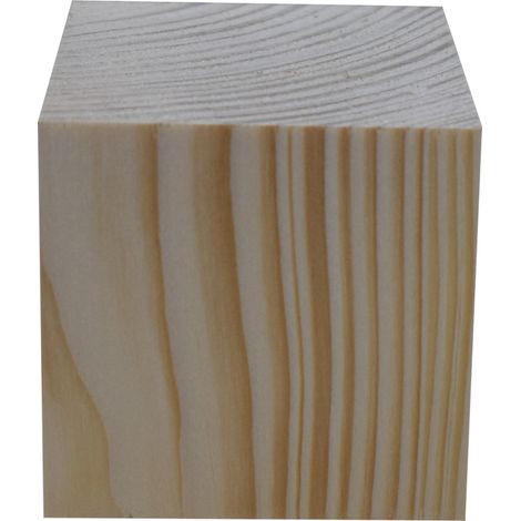 Quincadeco – Cube en pin massif 6.5 x 6.5 x 6.5 cm – Fabrication française – Unique avec veinage naturel – Support pour statuette ou vase