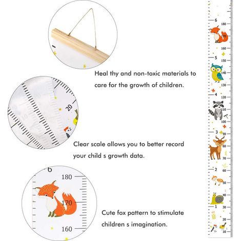 Wachstumstabelle für Babys, Wandaufkleber, Größenmesslatte für Kinder, Jungen, Wandmesslatte für Kinder (1/5)