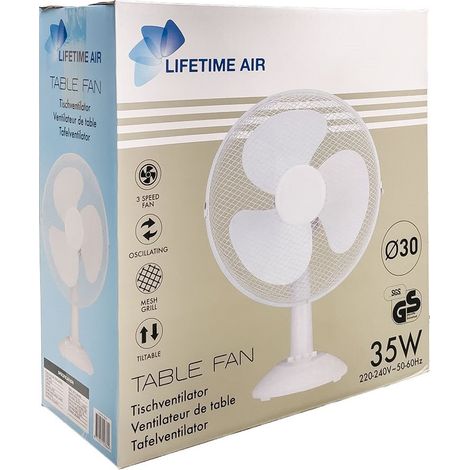 Ventilatore da Tavolo Lifetime Bianco 35 W 34 x 23,5 x 46 cm (1/2)
