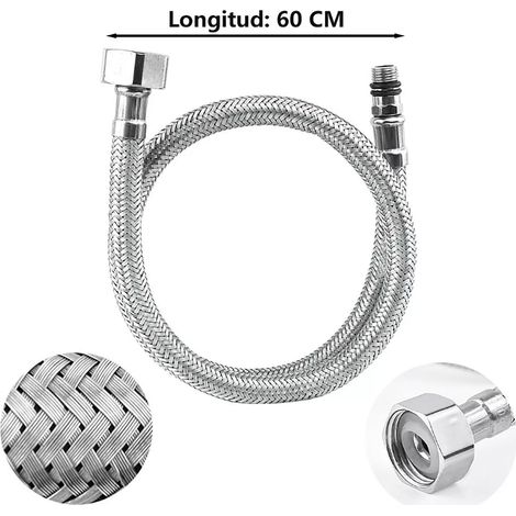 Universeller Warm- und Kaltwasserhahn (1/2 Zoll) aus Edelstahl 304 für Spüle, Badezimmer und Haushalt (1/5)