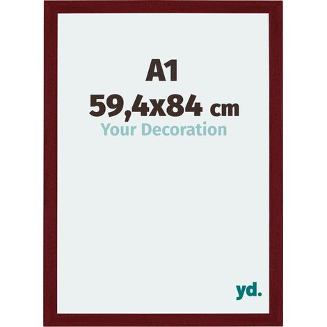 Cadre Puzzle A1 - 59.4x84 cm - Vin Rouge Patiné cm - MDF - Mura. (1/5)