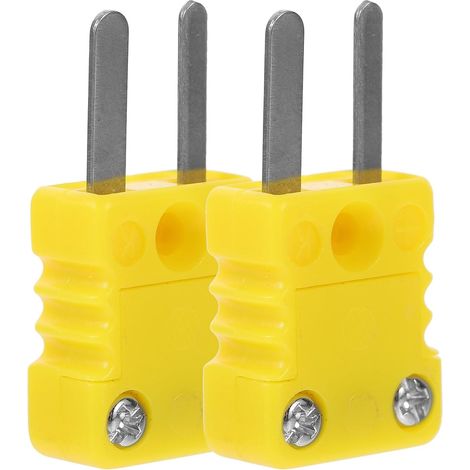 Adaptateur de Prise de Thermocouple Type K en Plastique Jaune, Lot de 2 Connexion Rapide, Isolation, Haute , Format Compact pour Câblage de Mesure (1/5)