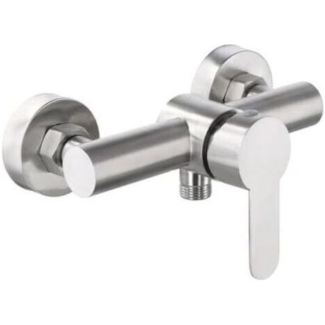 Einhebel-Duscharmatur, Wandarmatur aus Edelstahl 304, Einhebel-Duscharmatur mit Montagezubehör, Wandarmatur für Badewanne und Dusche (1/5)