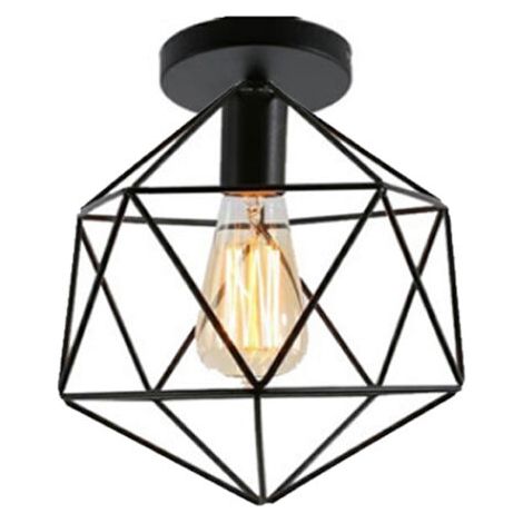 royaluxe- Plafonnier Rétro Lustre Fer Métal Cage Lampe De Plafond Vintage Pour Café Salon Cuisine Couloir