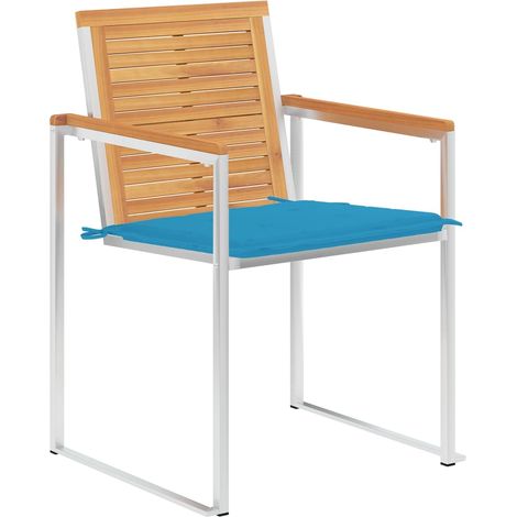 Maison Exclusive - Gartenstühle 4 Stk. mit Kissen Massivholz Teak