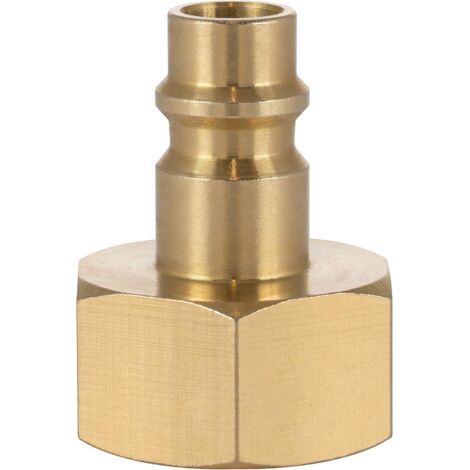 1 - Embout Air Comprimé - Raccord Laiton - Filetage Femelle 1/2" - Pour Outils Pneumatiques - DN 7,2 - Couleur Laiton (1/5)