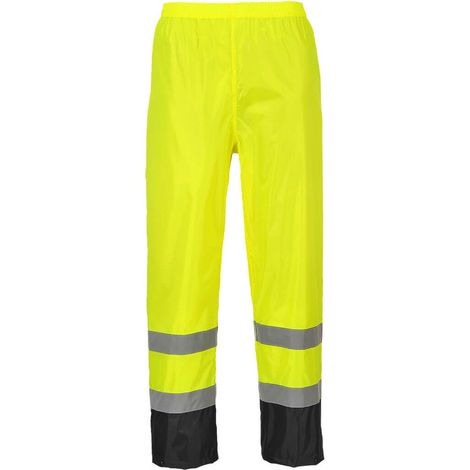 Pantalon De Pluie Hi-vis Bicolore Couleur : Jaune/noir Taille 6xl - Portwest