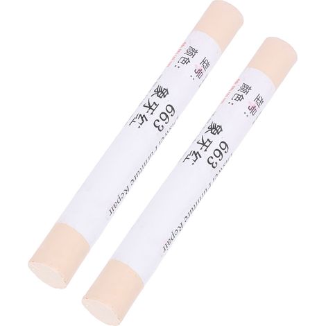Lot de 2 crayons de réparation pour meubles et sols, pour retouches de peinture, pour bois composite, couleur ivoire rouge. (1/5)