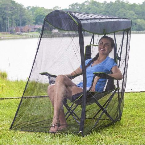 Moustiquaire,Housse anti-moustiques pour fauteuil d'extérieur,Avec fermeture éclair,Moustiquaire pour fauteuil une place – 82 x 89 x 160 cm (1/4)
