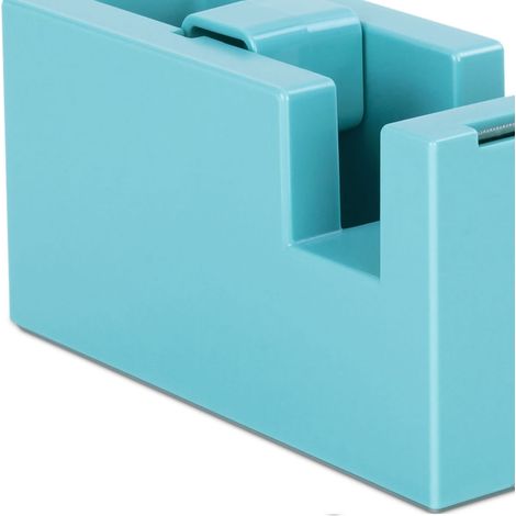Porte-ruban adhésif Deli Newse NS121, coupe-ruban adhésif de table, porte-ruban adhésif d'emballage, bleu clair