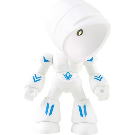 Lampe Robot Miniature Décorative en Pvc Blanc, Veilleuse Chaude (1/5)