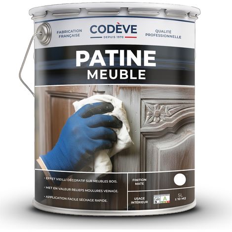 Patine Meuble - 5 L - Codeve Bois - Pour Blanchir Votre Meuble, Commode, Chaise Ou Table En Bois.