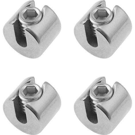 Serre-câble Acier 316 Anti-dérapant 4 Serre-câble Acier 316(M42) Acier 316 pour premium, texture anti-dérapante, double écrou de serrage, pour idéal extérieur, 4 pièces (1/5)