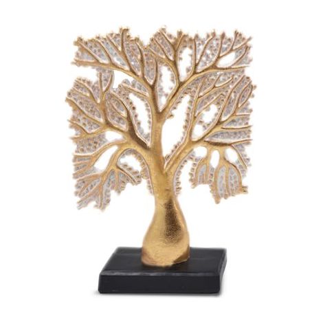Albero Decorazione Casa in Resina Oro 30 cm (1/2)