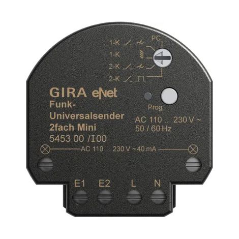 Gira Emisor Uni inalámbrico 2f Mini Gira eNet [545300], 5453 00