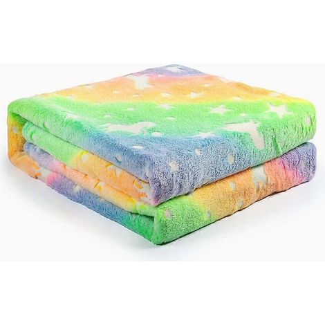 Couverture pour enfant (verte, 130 x 150 cm), douce et moelleuse. (1/4)