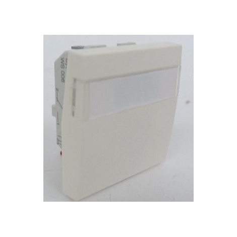 Interrupteur va-et-vient SYSTO porte-étiquette 10A 2 modules Blanc HAGER WS006
