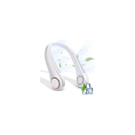 Ventilateur Portable Cou Sans Feuilles, Ventilateur Portable Nuque Rechargeable par USB, Ventilateur D'encolure Réglable à 360° (1/4)